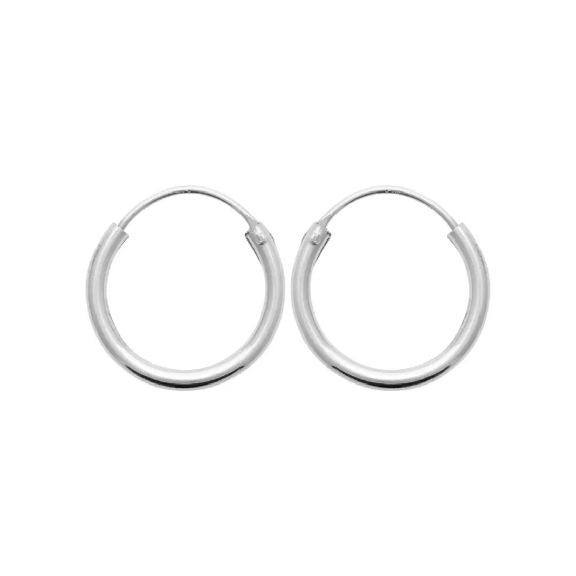 Maison de la Bijouterie Créoles femme argent rhodié 16 mm - W0YYZ6 | Femme Boucles D'Oreilles