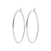 Maison de la Bijouterie Créoles femme argent rhodié 4 mm - WUU40 | Femme Boucles D'Oreilles