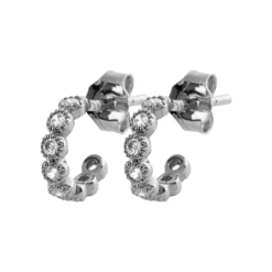 Maison de la Bijouterie Créoles femme argent rhodié 1 mm - Z50UVZ0 | Femme Boucles D'Oreilles