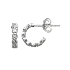 Maison de la Bijouterie Créoles femme argent rhodié 1 mm - Z50UVZ0 | Femme Boucles D'Oreilles