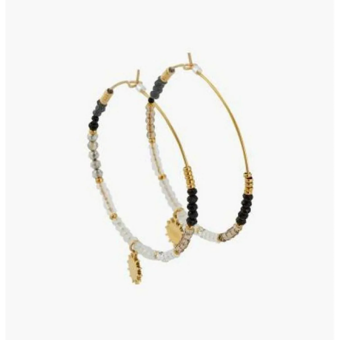 Balaboosté Créoles Femme Acier Avec Facettes Et Etoile - 3502456560253 Métal Multicolore | Femme Boucles D'Oreilles