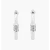 Balaboosté Créoles Femme Effet Locket Avec Strass - 3502456533462 Métal Argent | Femme Boucles D'Oreilles