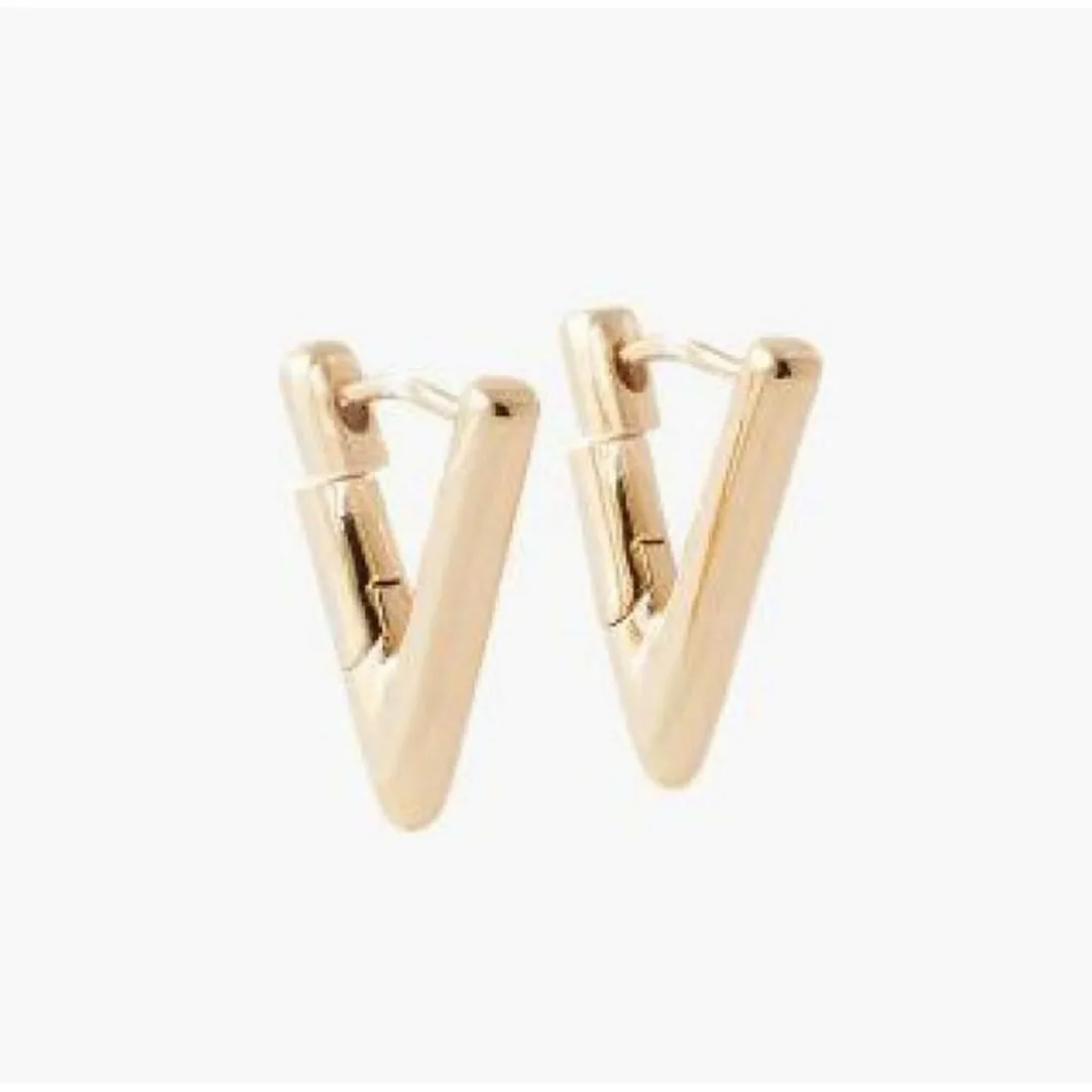 Balaboosté Créoles Femme Forme V - 3502456533677 Métal Doré | Femme Boucles D'Oreilles