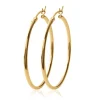 Maison de la Bijouterie Créoles femme plaqué or 7 mm simples - YUUW0 | Femme Boucles D'Oreilles