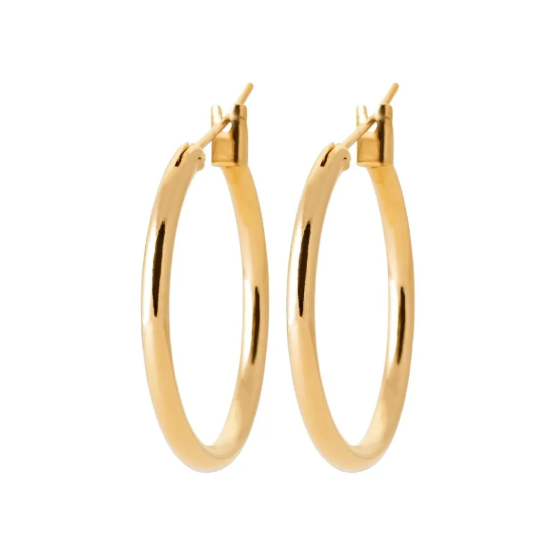 Maison de la Bijouterie Créoles femme plaqué or 2 mm simples - YUUY0 | Femme Boucles D'Oreilles