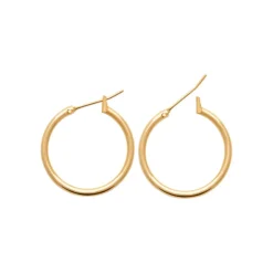 Maison de la Bijouterie Créoles femme plaqué or 2 mm simples - YUUY0 | Femme Boucles D'Oreilles