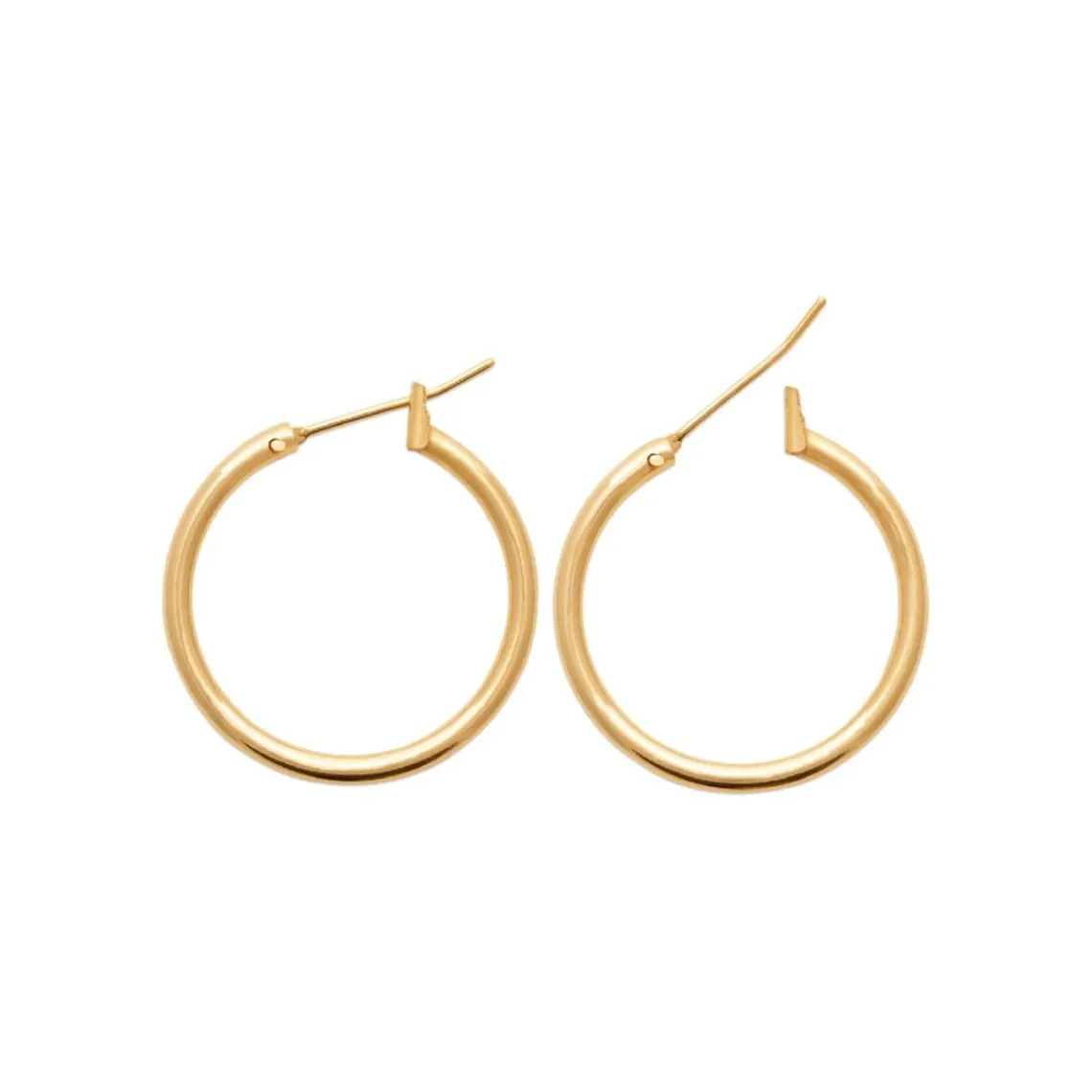 Maison de la Bijouterie Créoles femme plaqué or 2 mm simples - YUUY0 | Femme Boucles D'Oreilles