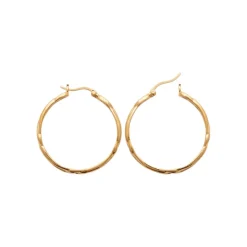 Maison de la Bijouterie Créoles femme plaqué or 3 mm - Y633500 | Femme Boucles D'Oreilles