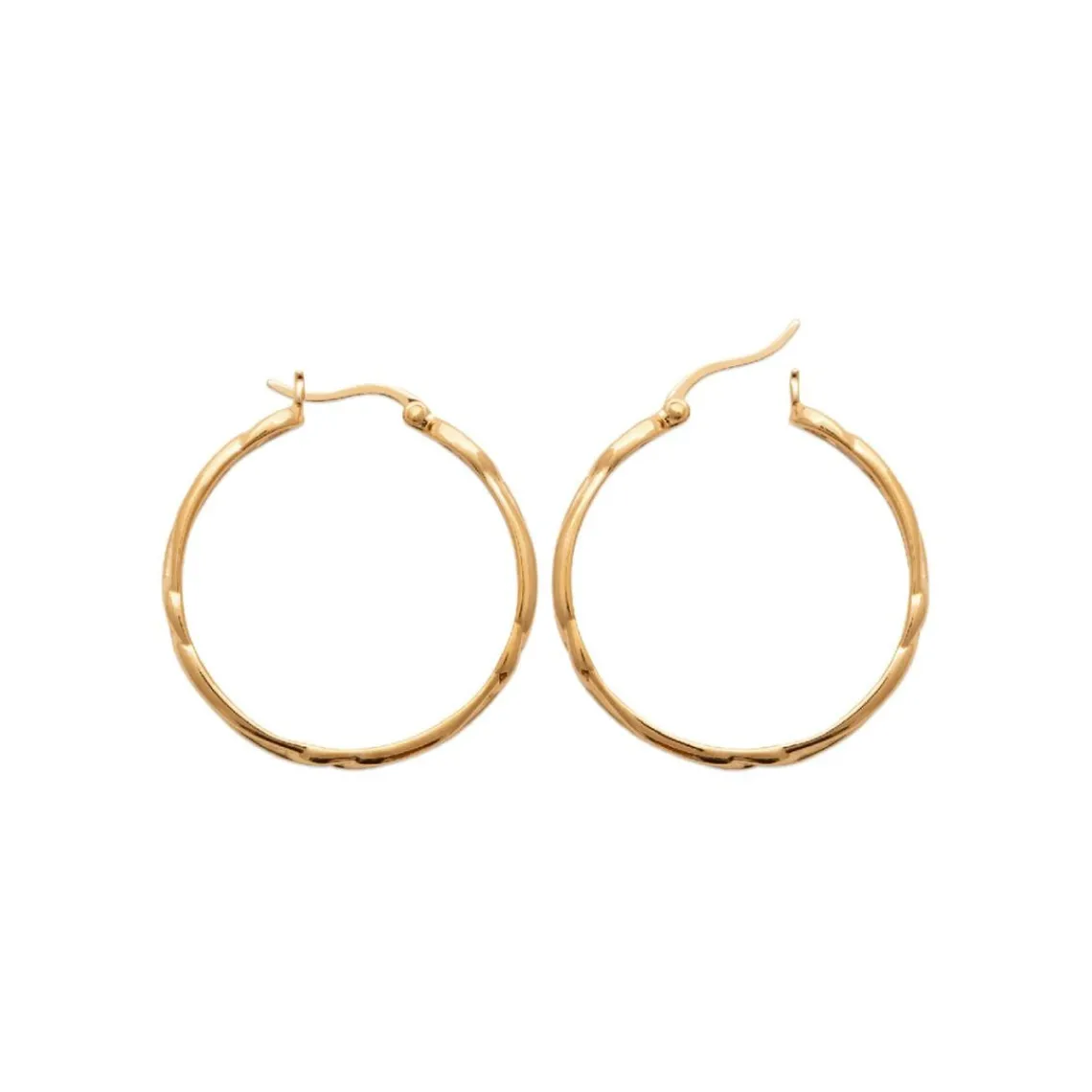 Maison de la Bijouterie Créoles femme plaqué or 3 mm - Y633500 | Femme Boucles D'Oreilles