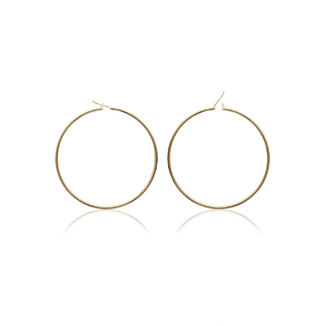 Maison de la Bijouterie Créoles femme plaqué or 2 mm - YUUY5 | Femme Boucles D'Oreilles