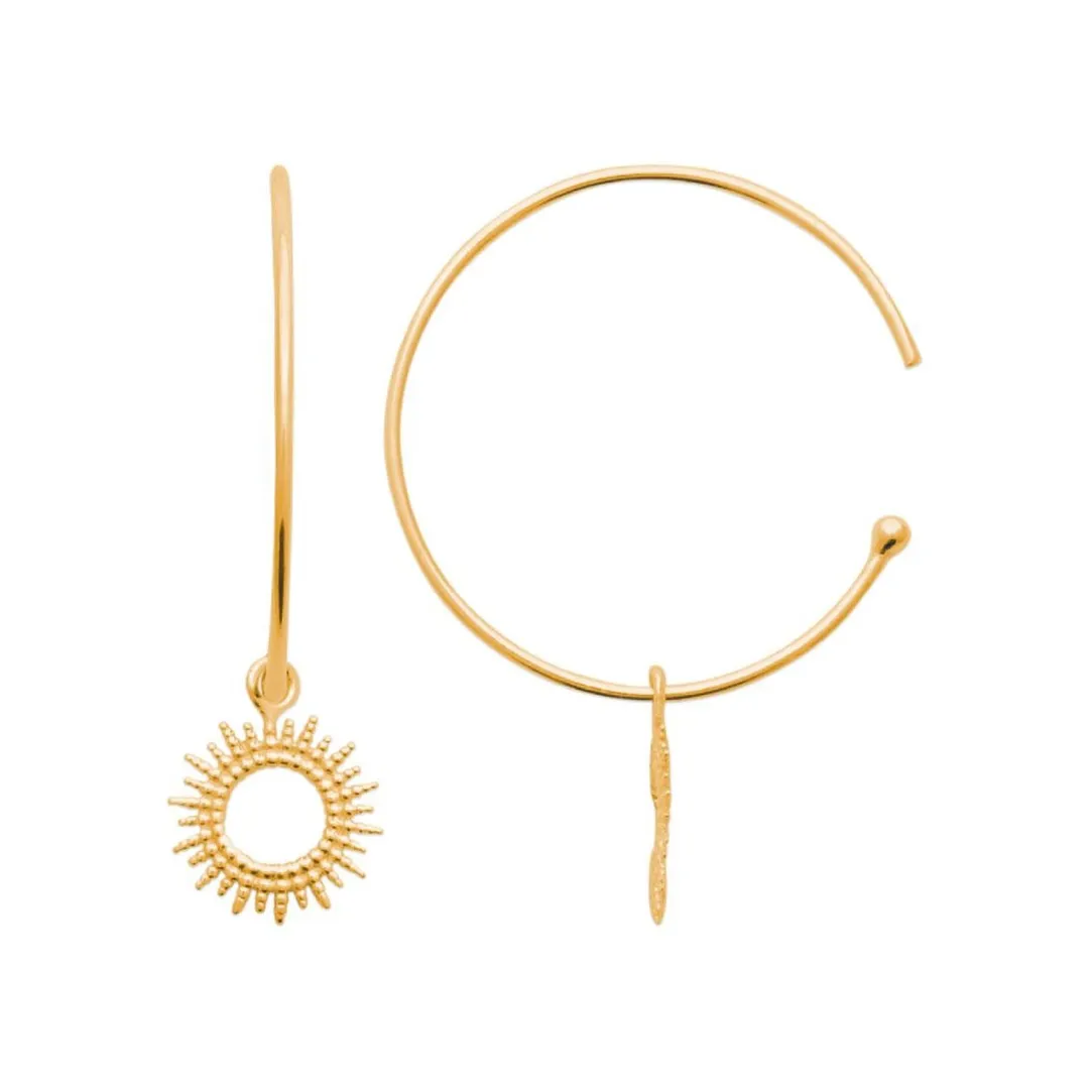 Maison de la Bijouterie Créoles femme plaqué or 3 mm - Y6Y6300 | Femme Boucles D'Oreilles