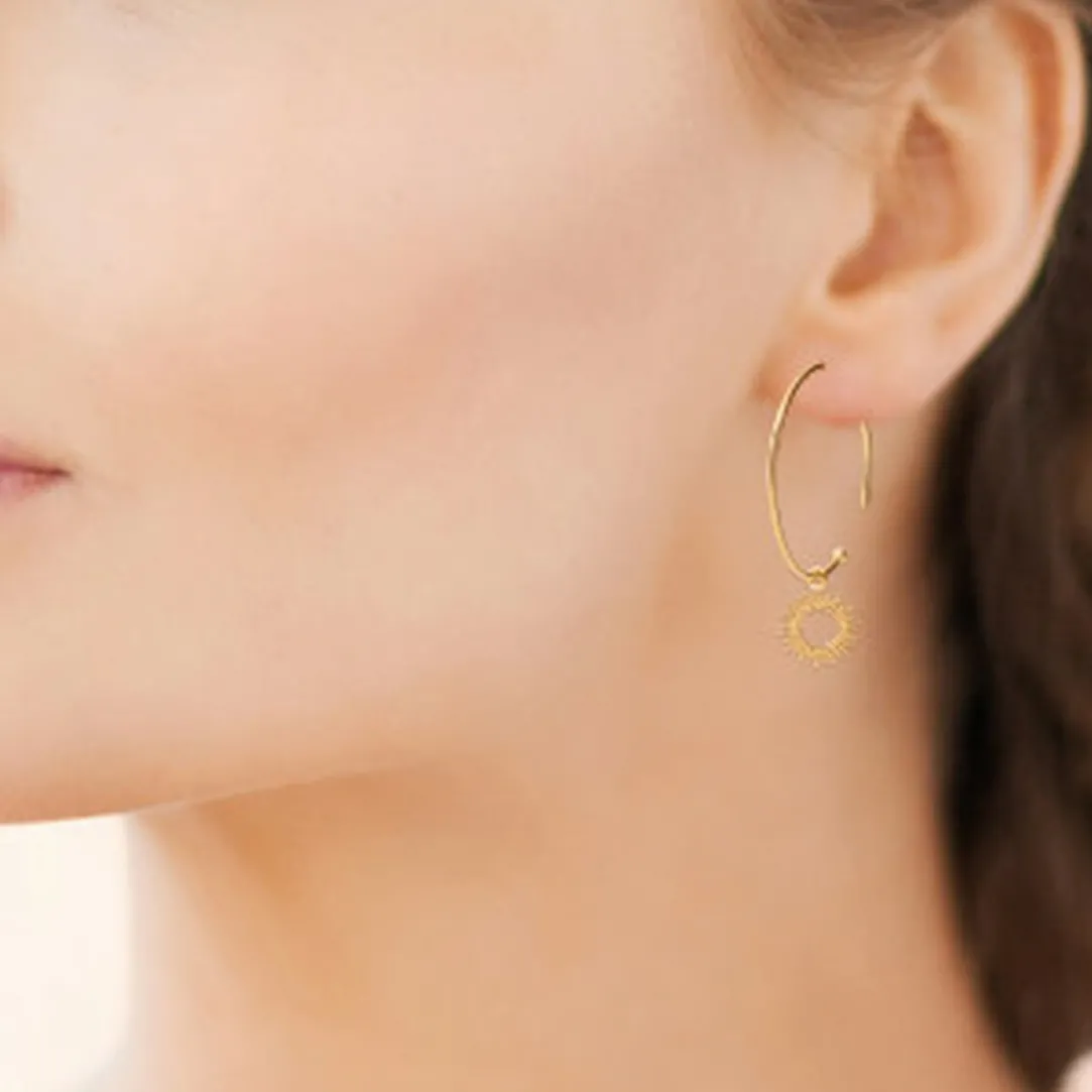 Maison de la Bijouterie Créoles femme plaqué or 3 mm - Y6Y6300 | Femme Boucles D'Oreilles