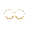 Maison de la Bijouterie Créoles femme plaqué or 28 mm - Y6Y4500 | Femme Boucles D'Oreilles