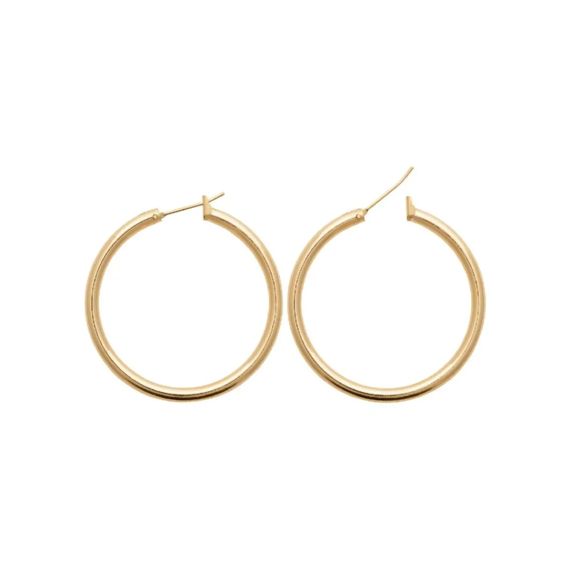 Maison de la Bijouterie Créoles femme plaqué or 4 mm - Y0Y33VZ40 | Femme Boucles D'Oreilles