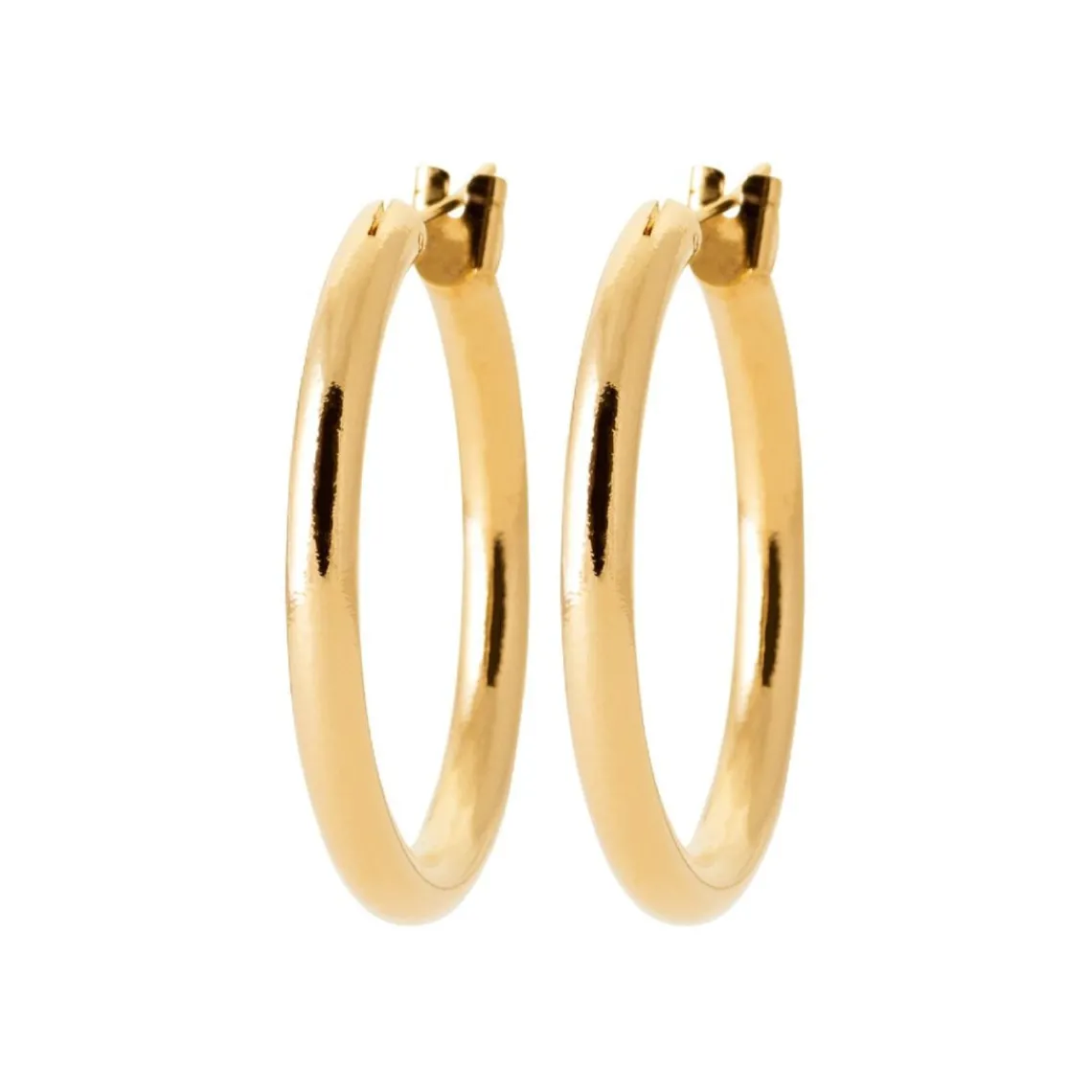 Maison de la Bijouterie Créoles femme plaqué or 3 mm - Y0Y33VZ30 | Femme Boucles D'Oreilles