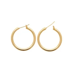 Maison de la Bijouterie Créoles femme plaqué or 3 mm - Y0Y33VZ30 | Femme Boucles D'Oreilles