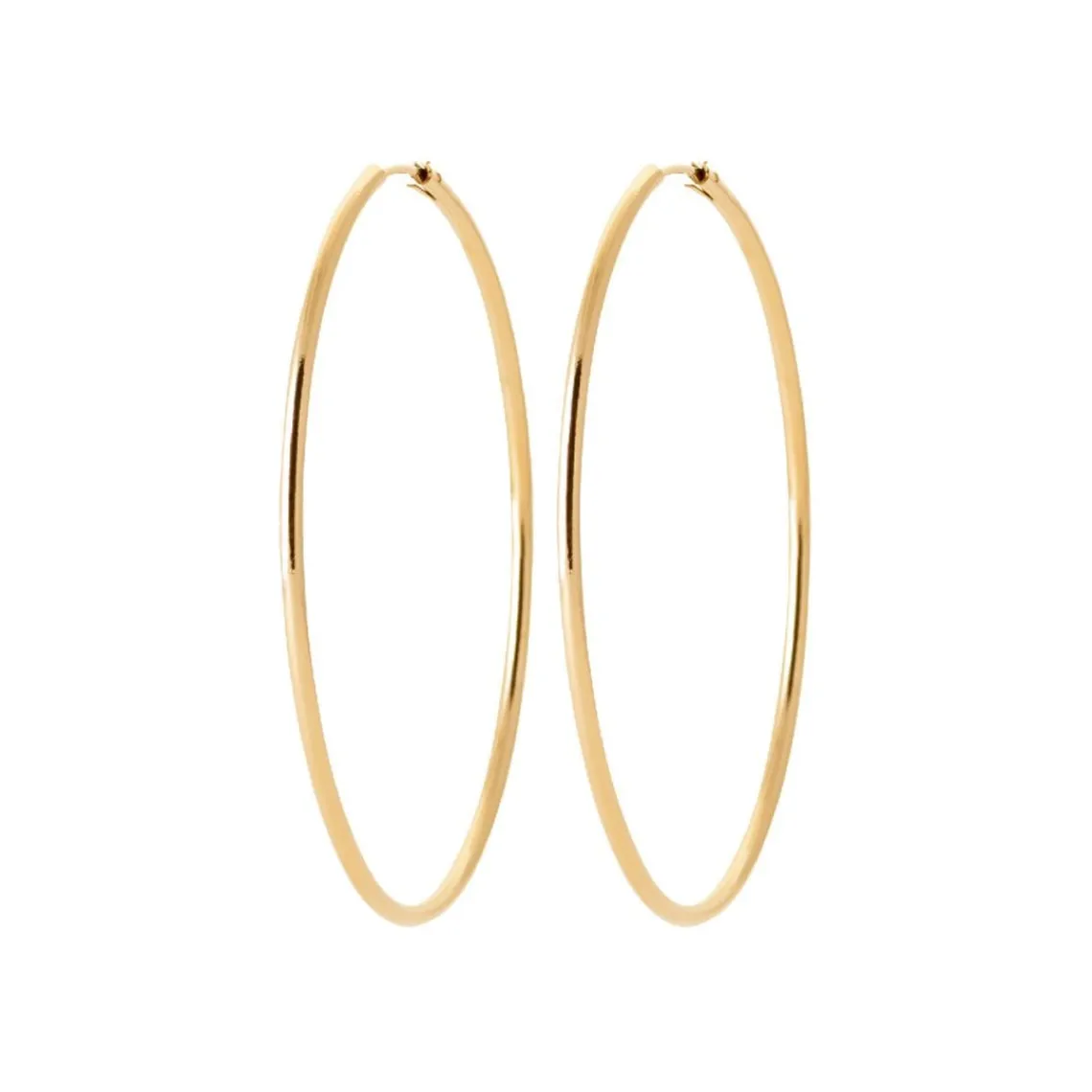 Maison de la Bijouterie Créoles femme plaqué or 6 mm - Y0YY60 | Femme Boucles D'Oreilles
