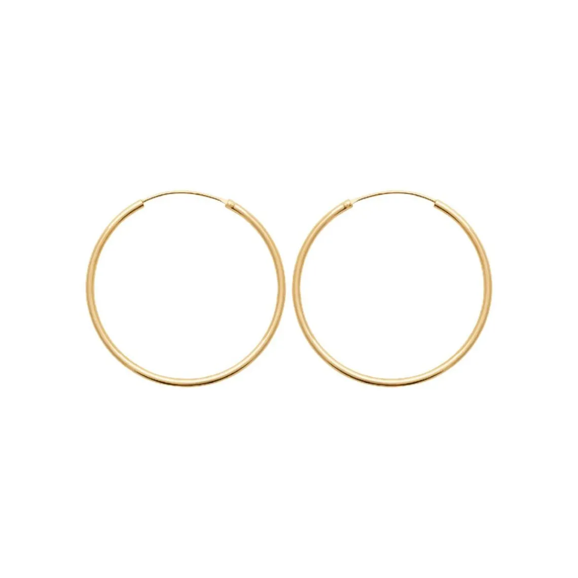 Maison de la Bijouterie Créoles femme plaqué or 4 mm - Y0YY40 | Femme Boucles D'Oreilles