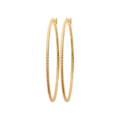 Maison de la Bijouterie Créoles femme plaqué or 5 mm - Y6YY550 | Femme Boucles D'Oreilles