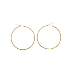 Maison de la Bijouterie Créoles femme plaqué or 5 mm - Y6YY550 | Femme Boucles D'Oreilles