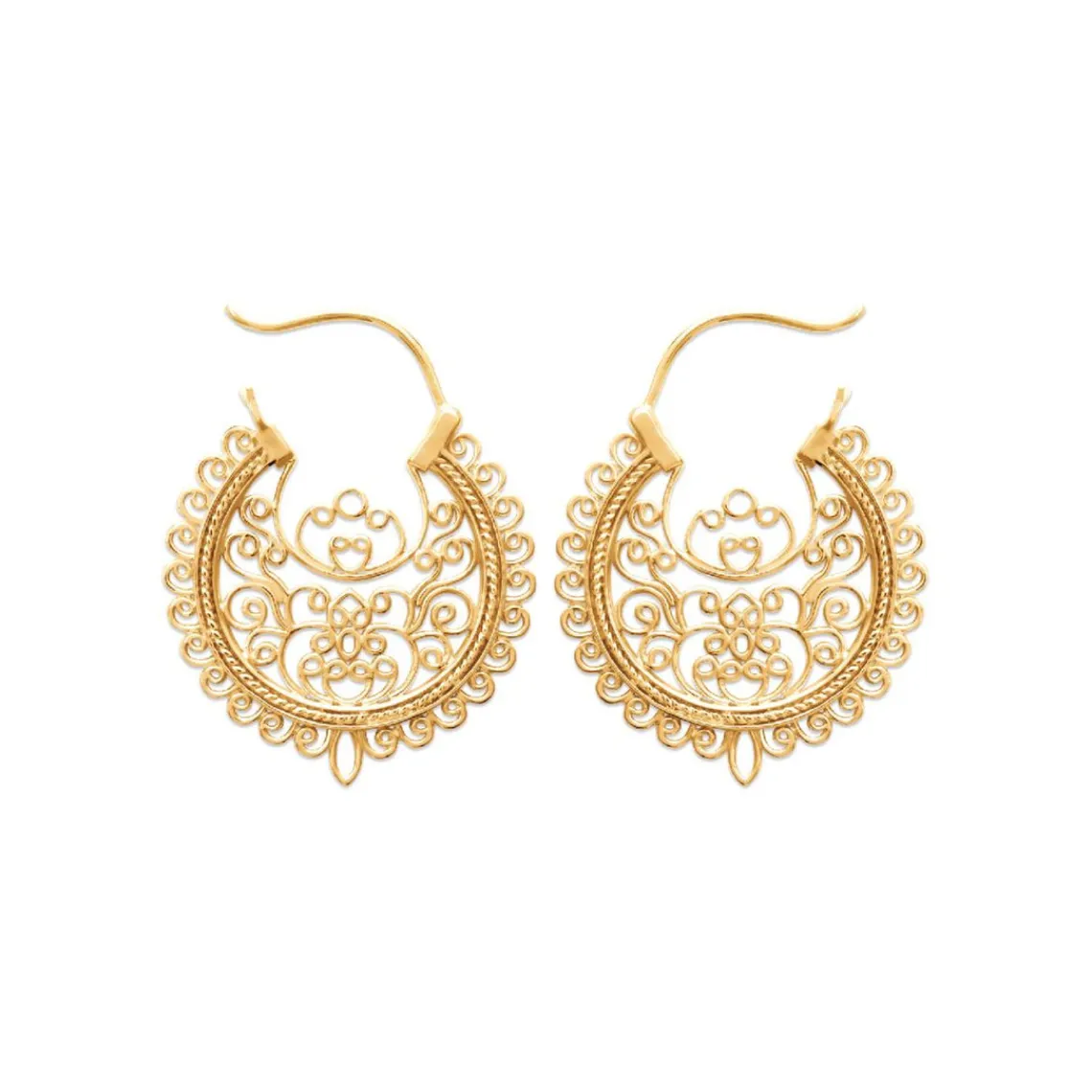 Maison de la Bijouterie Créoles femme plaqué or 3 mm - Y6YY300 | Femme Boucles D'Oreilles