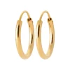 Maison de la Bijouterie Créoles femme plaqué or 14 mm - Y0YYZ6 | Femme Boucles D'Oreilles