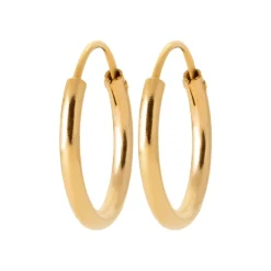Maison de la Bijouterie Créoles femme plaqué or 14 mm - Y0YYZ6 | Femme Boucles D'Oreilles