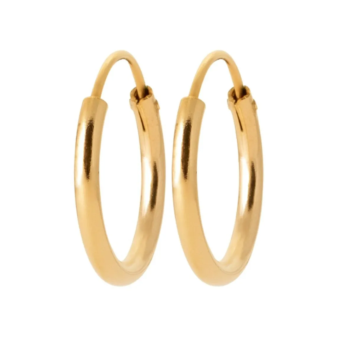 Maison de la Bijouterie Créoles femme plaqué or 14 mm - Y0YYZ6 | Femme Boucles D'Oreilles