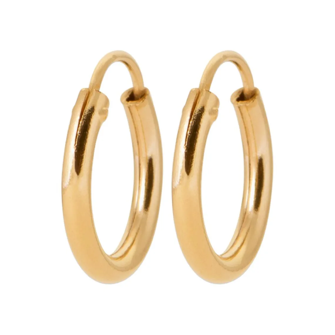 Maison de la Bijouterie Créoles femme plaqué or 14 mm - Y0YYZ4 | Femme Boucles D'Oreilles