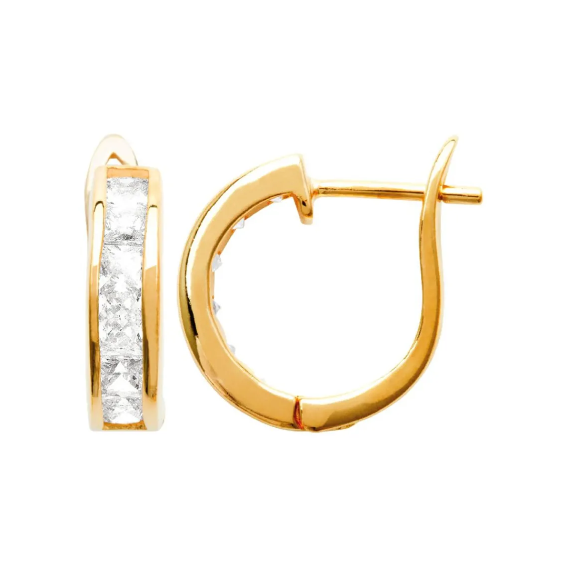 Maison de la Bijouterie Créoles femme plaqué or 16 mm - Y6603YZ | Femme Boucles D'Oreilles