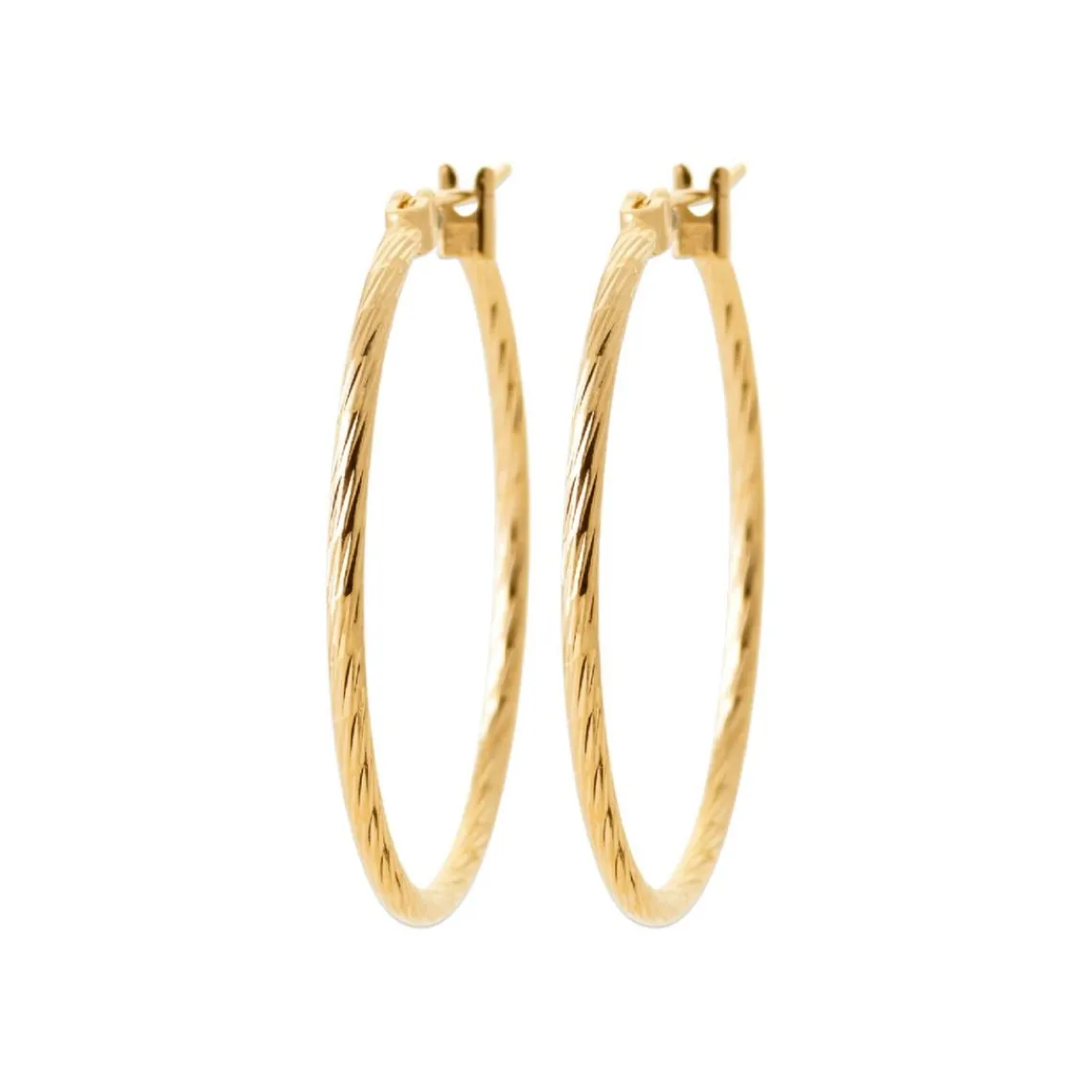 Maison de la Bijouterie Créoles femme plaqué or 3 mm - Y6Z4U30 | Femme Boucles D'Oreilles