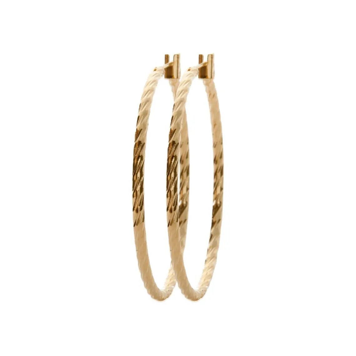 Maison de la Bijouterie Créoles femme plaqué or 4 mm - Y6Z5Y40 | Femme Boucles D'Oreilles