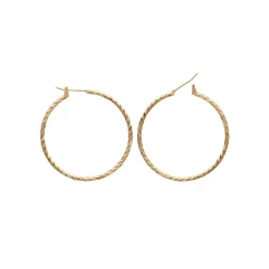 Maison de la Bijouterie Créoles femme plaqué or 4 mm - Y6Z5Y40 | Femme Boucles D'Oreilles