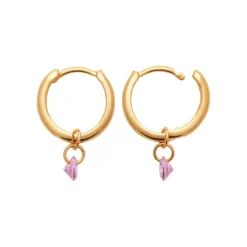 Maison de la Bijouterie Créoles femme plaqué or teinté serti clos 12 mm - Y636UV0 | Femme Boucles D'Oreilles