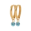 Maison de la Bijouterie Créoles femme plaqué or teinté serti clos 12 mm - Y636U60 | Femme Boucles D'Oreilles