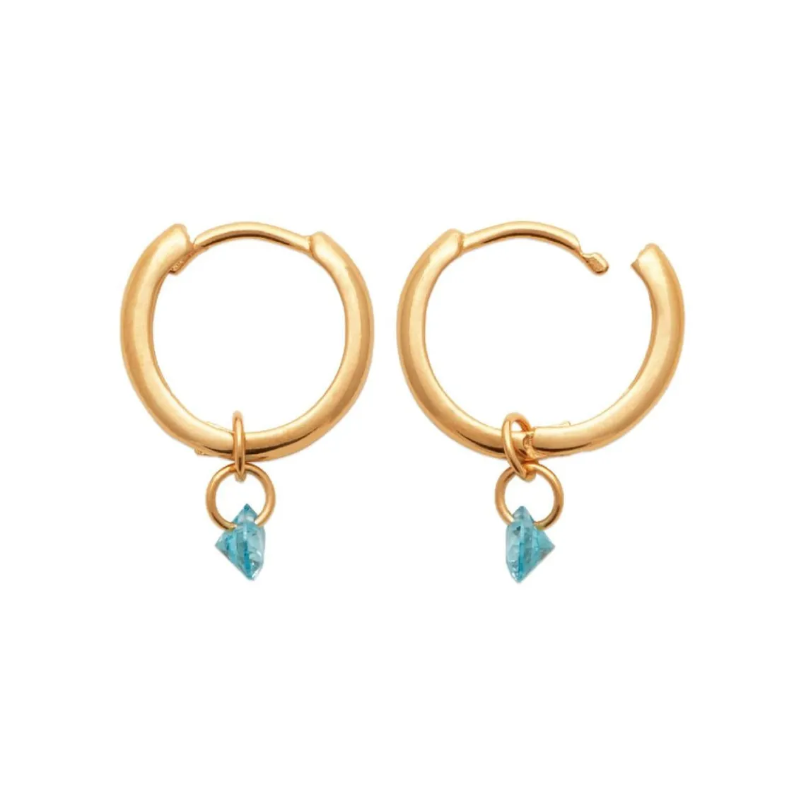Maison de la Bijouterie Créoles femme plaqué or teinté serti clos 12 mm - Y636U60 | Femme Boucles D'Oreilles