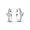 Pandora Créoles Halo Cœur Scintillant | Femme Boucles D'Oreilles