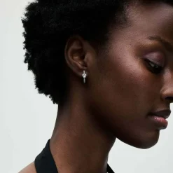 Pandora Créoles Halo Cœur Scintillant | Femme Boucles D'Oreilles