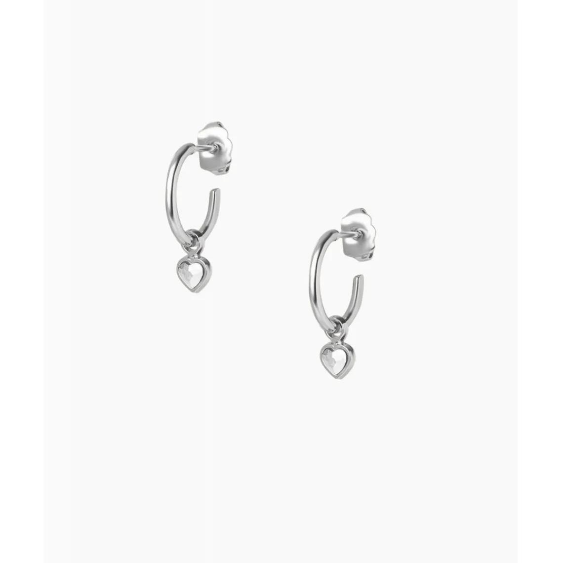 Les Interchangeables Créoles - A59253 Creoles Coeur PM Argent | Femme Boucles D'Oreilles