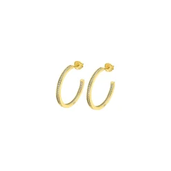 Lotus Silver Créoles Hoops LP1937-4-6 Argent Doré | Femme Boucles D'Oreilles
