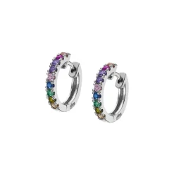 Lotus Silver Créoles Rainbow LP1993-4-1 Argent Multicolore | Femme Boucles D'Oreilles