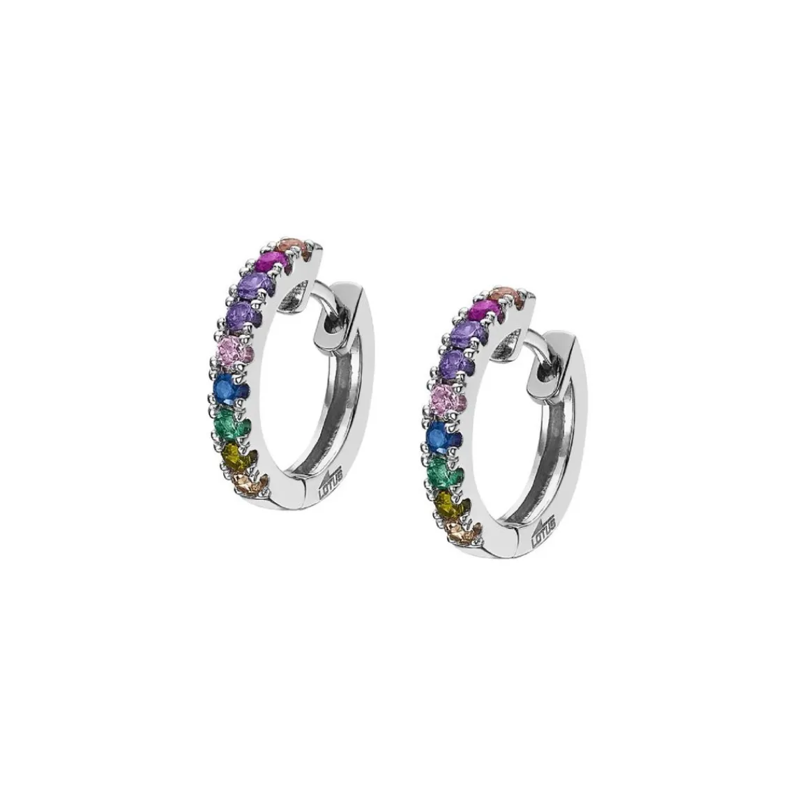 Lotus Silver Créoles Rainbow LP1993-4-1 Argent Multicolore | Femme Boucles D'Oreilles