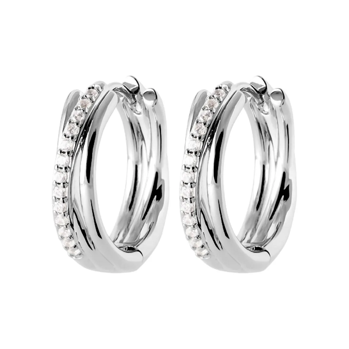 Maison de la Bijouterie Créoles Sensimio Z66Z3Z0 Argent | Femme Boucles D'Oreilles
