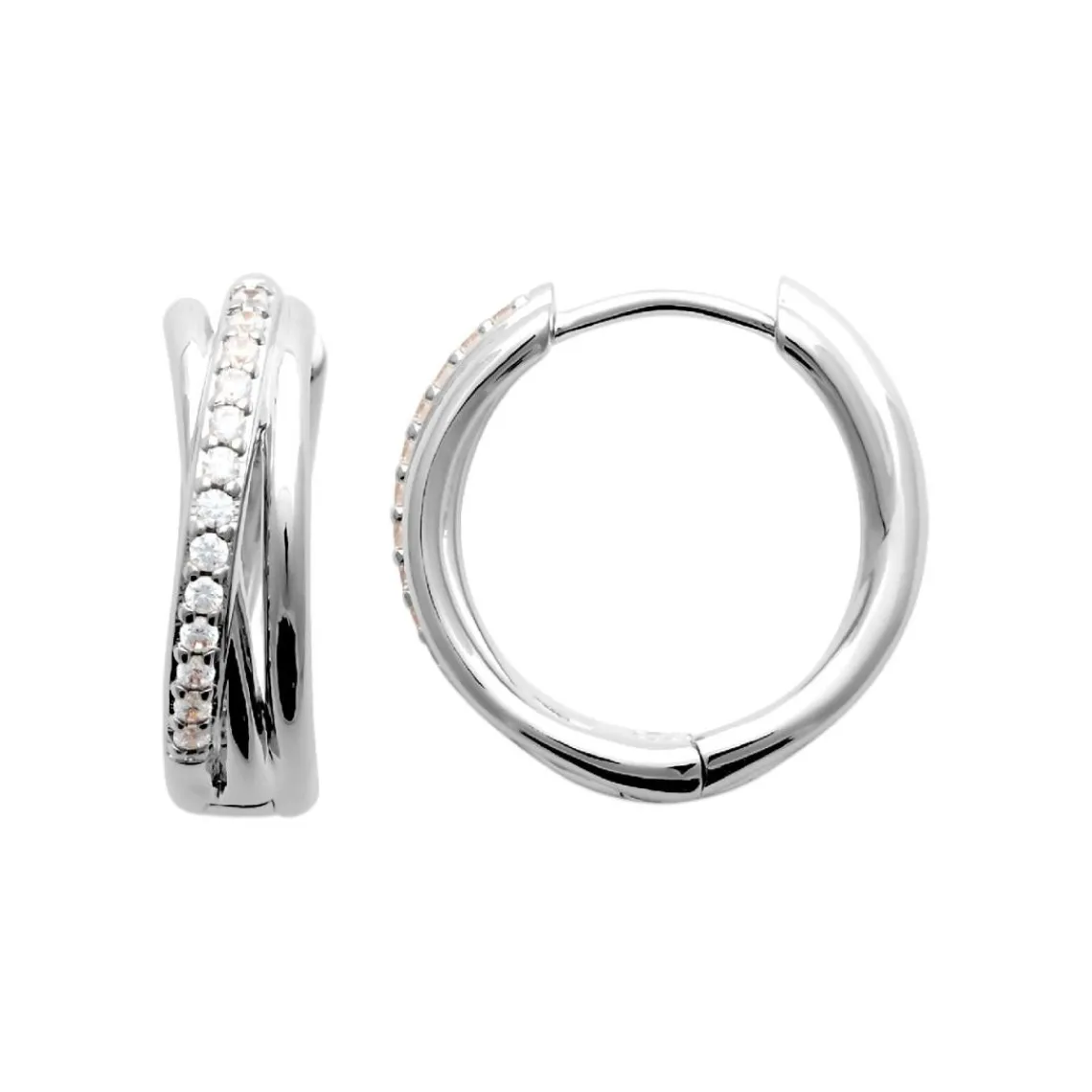 Maison de la Bijouterie Créoles Sensimio Z66Z3Z0 Argent | Femme Boucles D'Oreilles