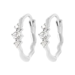 Maison de la Bijouterie Créoles Sensimio Z65W5Z0 Argent | Femme Boucles D'Oreilles