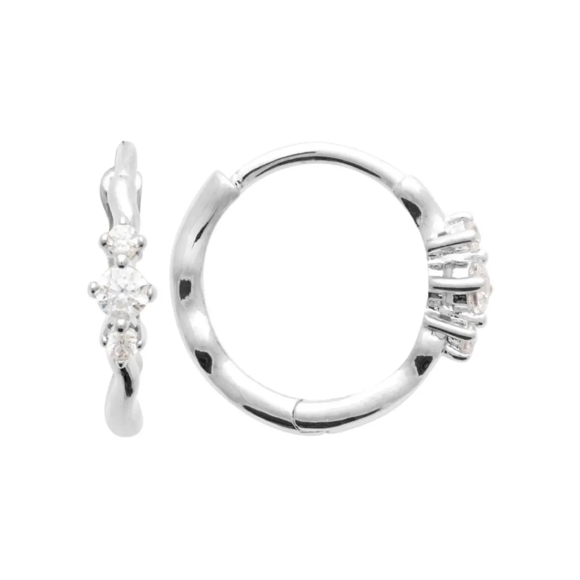 Maison de la Bijouterie Créoles Sensimio Z65W5Z0 Argent | Femme Boucles D'Oreilles