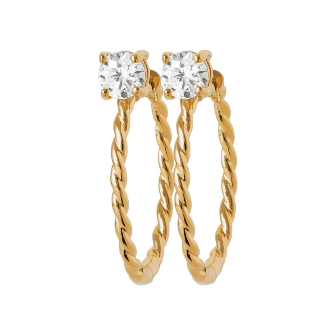 Maison de la Bijouterie Créoles Sensimio Y6356Z0 Plaqué or | Femme Boucles D'Oreilles