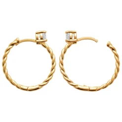 Maison de la Bijouterie Créoles Sensimio Y6356Z0 Plaqué or | Femme Boucles D'Oreilles