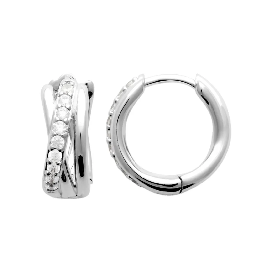 Maison de la Bijouterie Créoles Sensimio Z66ZYZ0 Argent | Femme Boucles D'Oreilles
