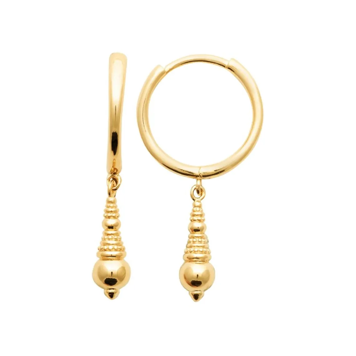 Maison de la Bijouterie Créoles Sensimio Y660500 Plaqué or | Femme Boucles D'Oreilles